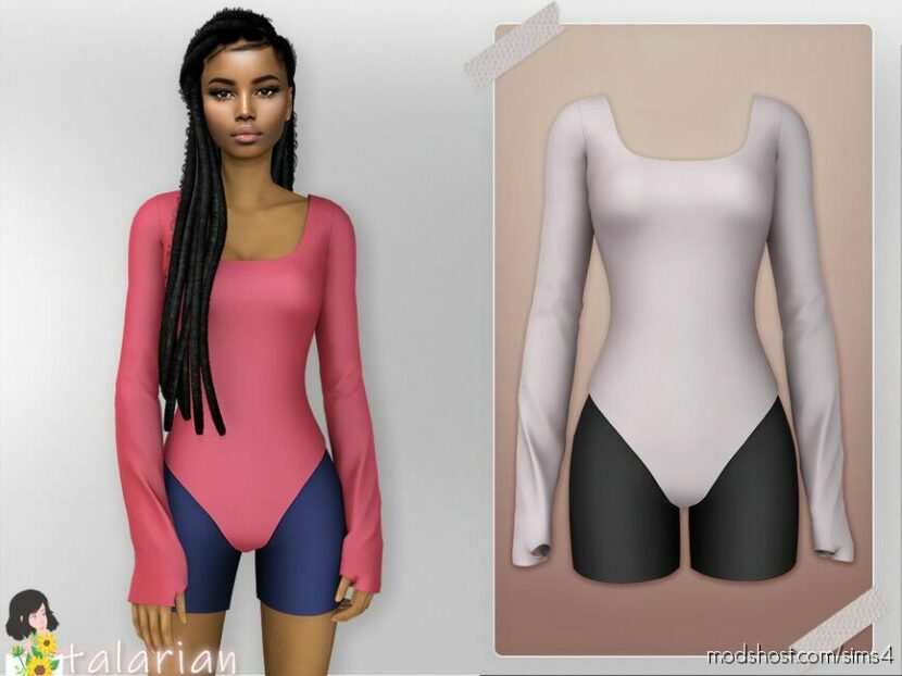 Sims 4 Adult Clothes Mod: Reese Bodysuits With Sports Shorts (Featured)