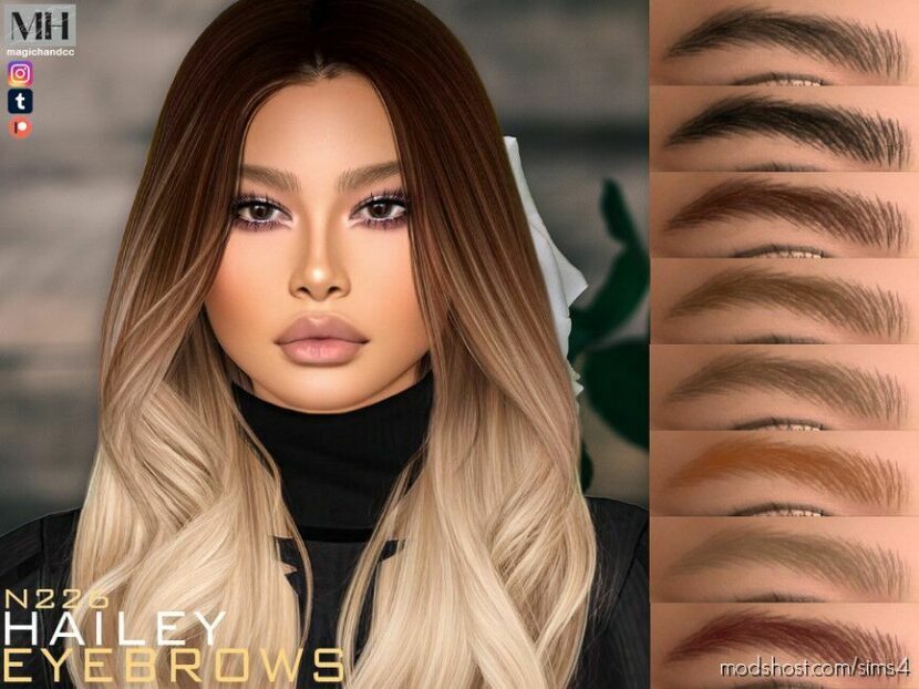 Sims 4 Hair Mod: Hailey Eyebrows N226 (Featured)