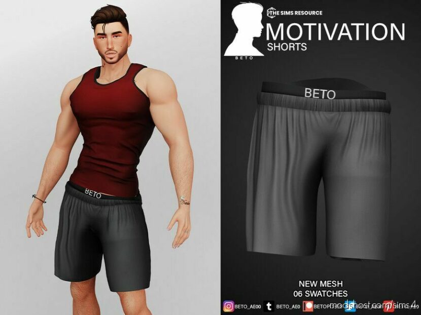 Sims 4 Elder Clothes Mod: Motivation (Shorts) (Featured)