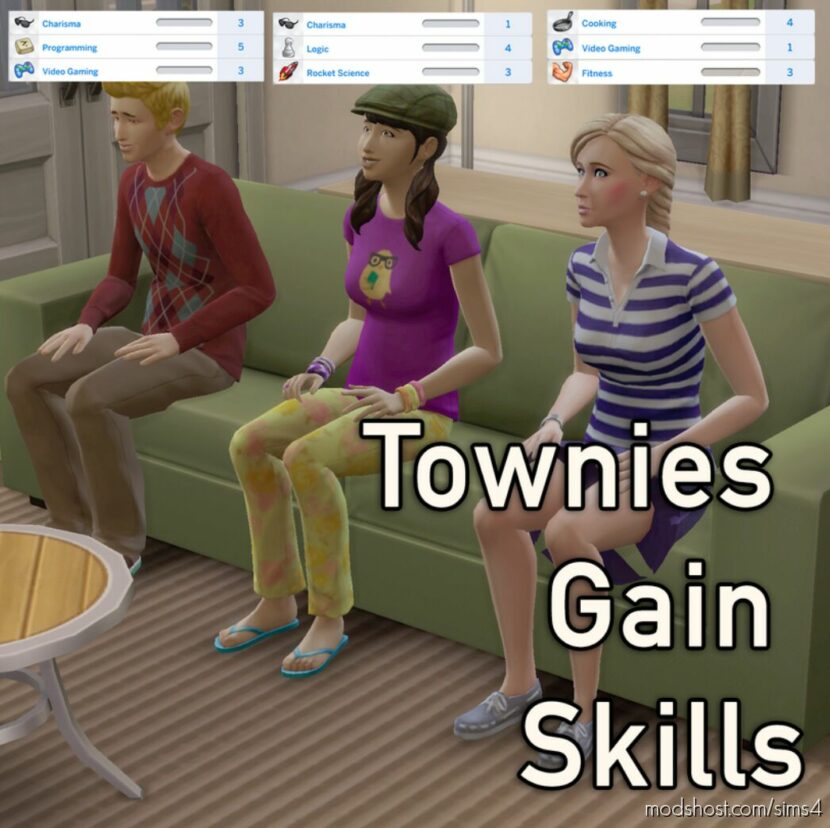 Sims 4 Mod: Townies Gain Skills (Featured)