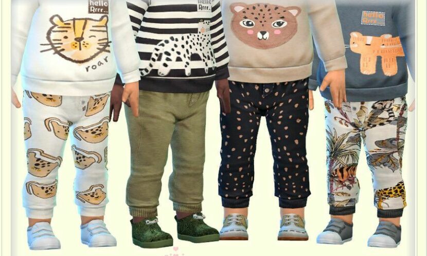 Sims 4 Male Clothes Mod: Pants Rrrr Infant (Featured)