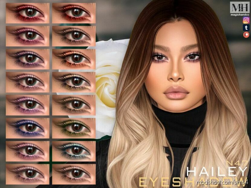 Sims 4 Eyeshadow Makeup Mod: Hailey Eyeshadow N47 (Featured)