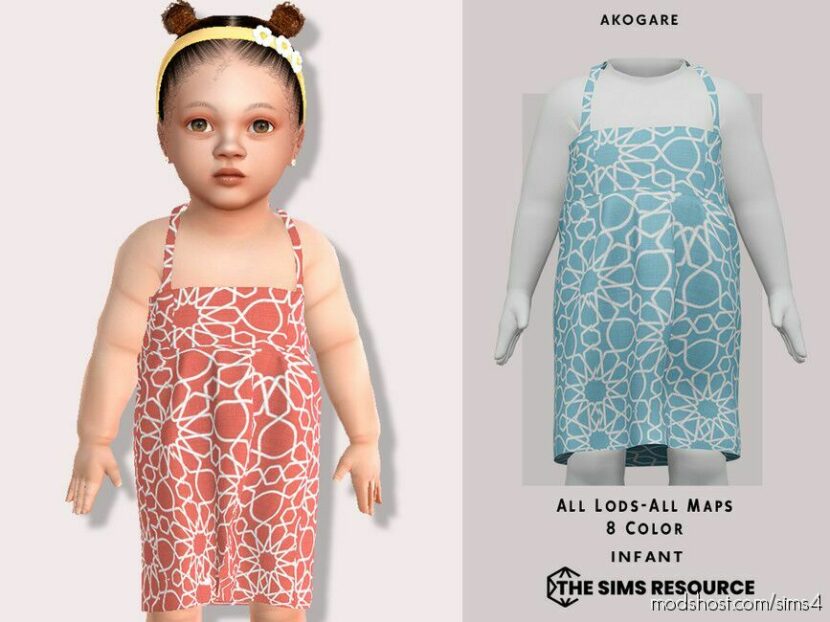 Sims 4 Kid Clothes Mod: I-Ursula Dress (Featured)