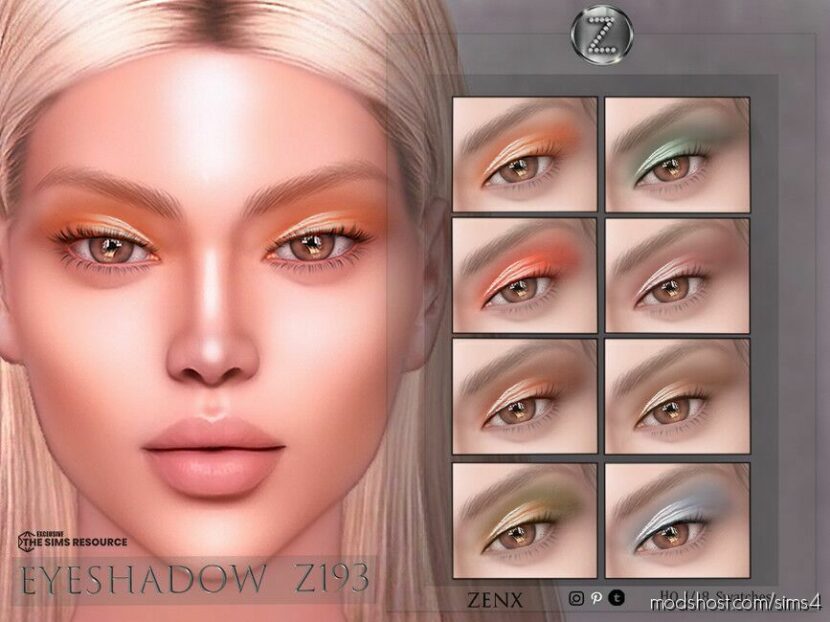 Sims 4 Female Makeup Mod: Eyeshadow Z193 (Featured)