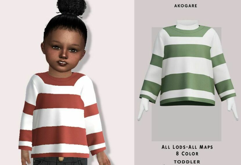 Sims 4 Kid Clothes Mod: T-Maia TOP (Featured)