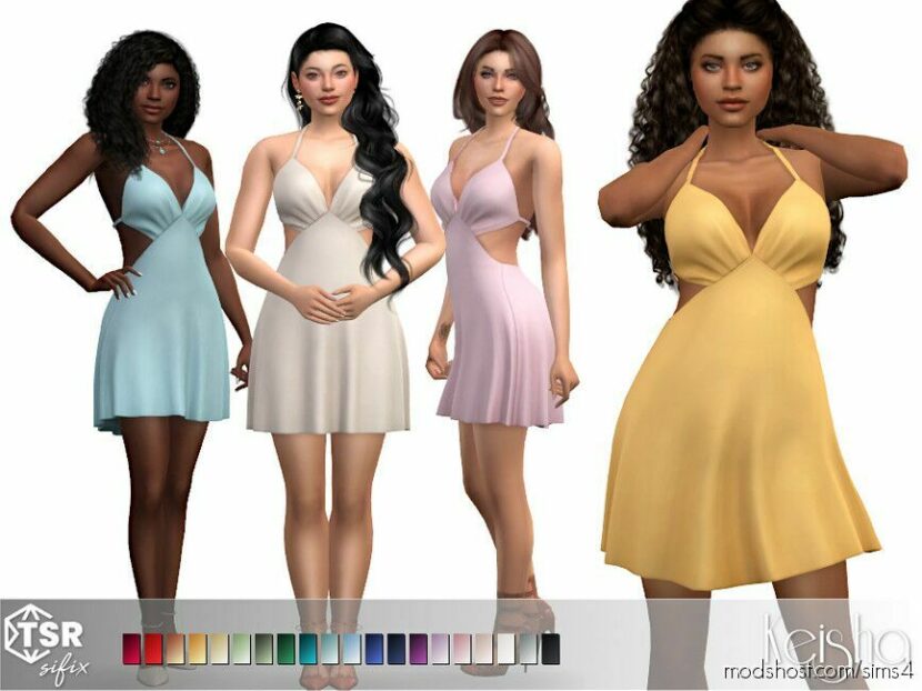 Sims 4 Adult Clothes Mod: Keisha Dress (Featured)