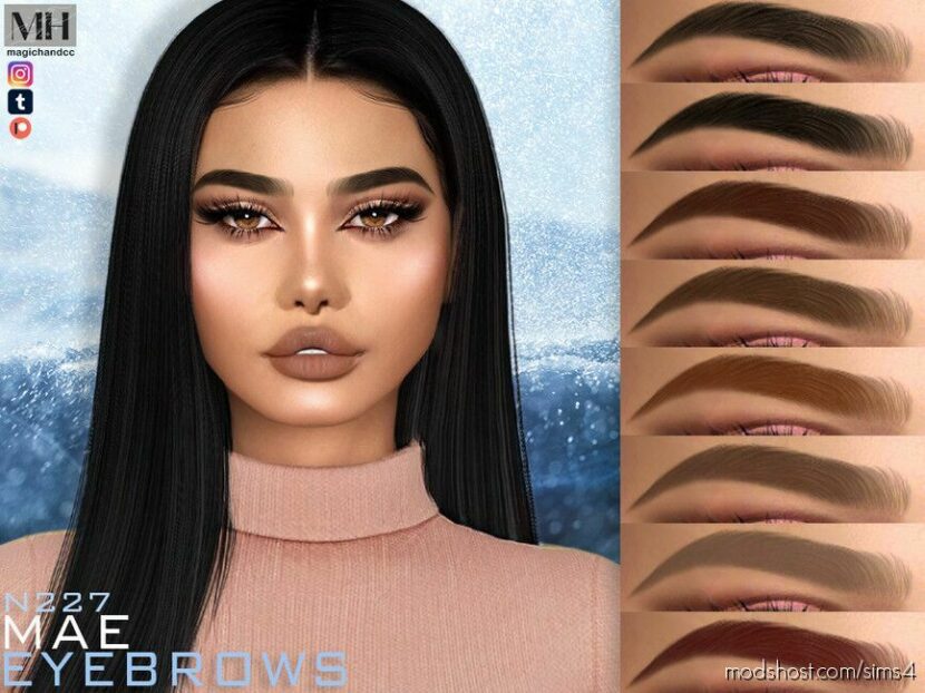 Sims 4 Hair Mod: MAE Eyebrows N227 (Featured)