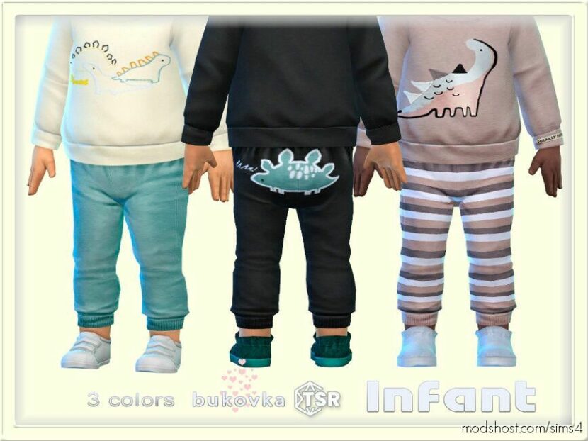 Sims 4 Female Clothes Mod: Pants Dinos Infant (Featured)