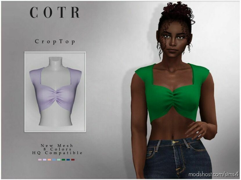 Sims 4 Elder Clothes Mod: Chordoftherings Crop TOP T-431 (Featured)