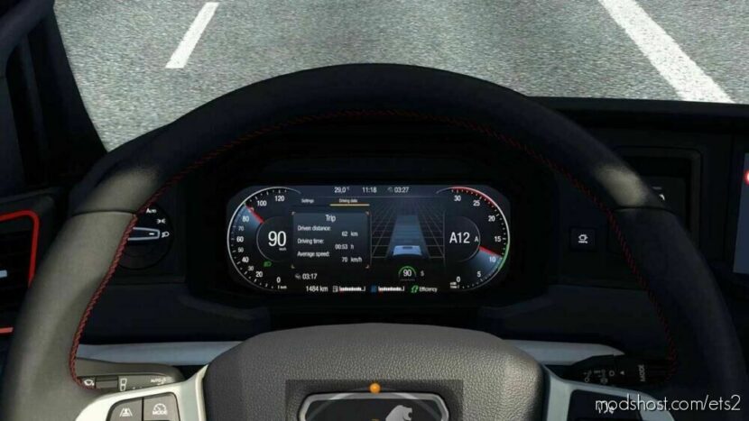 ETS2 MAN Mod: TGX 2020 Improved Dashboard V1.3 (Featured)