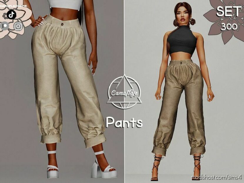 Sims 4 Teen Clothes Mod: SET 300 – Pants (Featured)