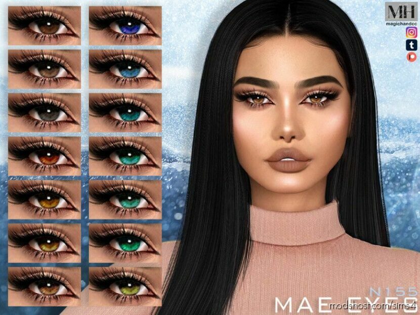 Sims 4 Mod: MAE Eyes N155 (Featured)