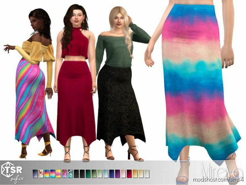 Sims 4 Female Clothes Mod: Mireya Skirt (Featured)