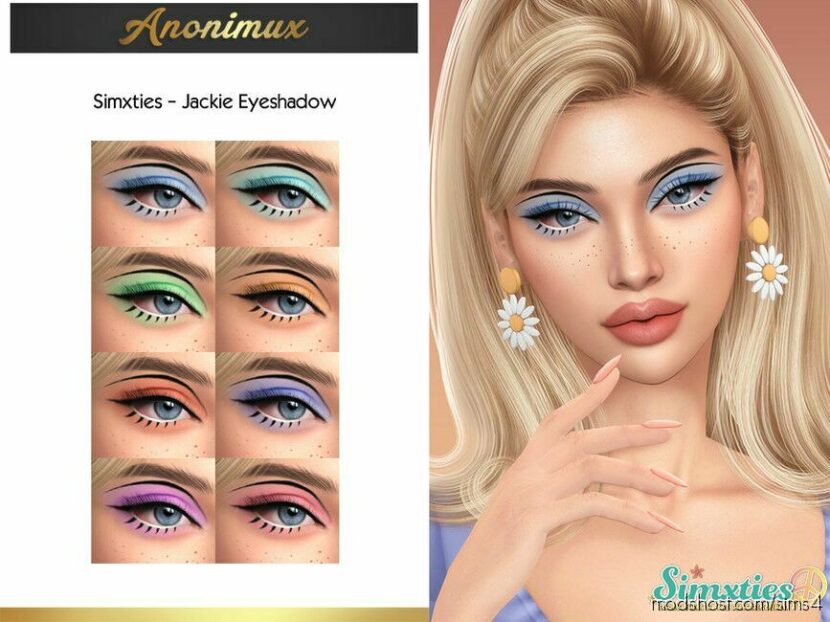 Sims 4 Female Makeup Mod: Simxties – Jackie Eyeshadow (Featured)