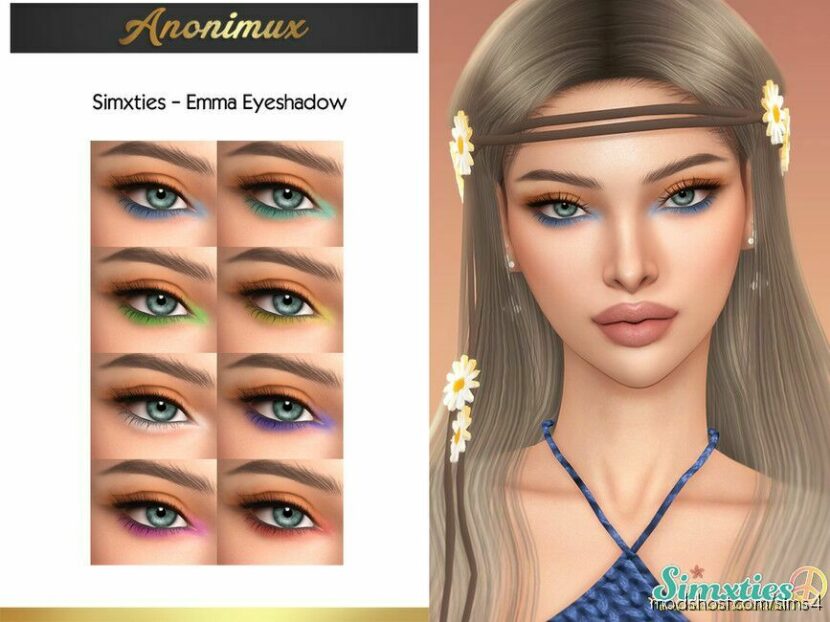 Sims 4 Eyeshadow Makeup Mod: Simxties – Emma Eyeshadow (Featured)