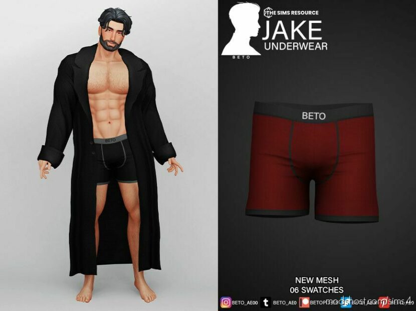 Sims 4 Teen Clothes Mod: Jake (Underwear) (Featured)