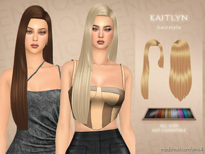 Sims 4 Female Mod: Kaitlyn Hairstyle (Featured)