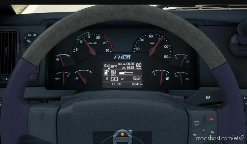 ETS2 Volvo Mod: FH 2009 Improved Dashboard (Featured)