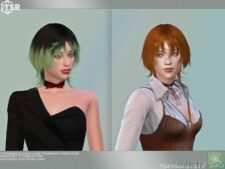 Sims 4 Female Mod: Messy Medium Length Hairstyle – G131 (Featured)