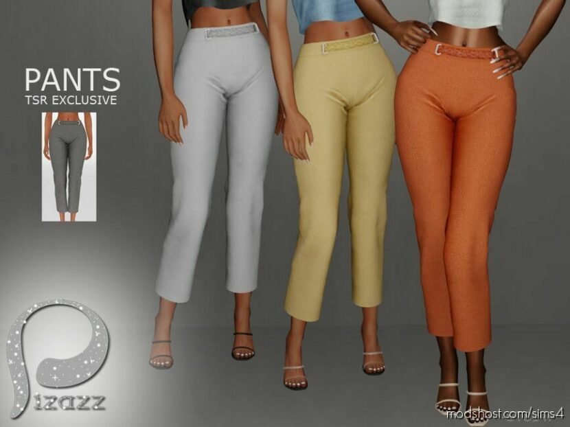 Sims 4 Adult Clothes Mod: Sandy Cropped Pants (Featured)