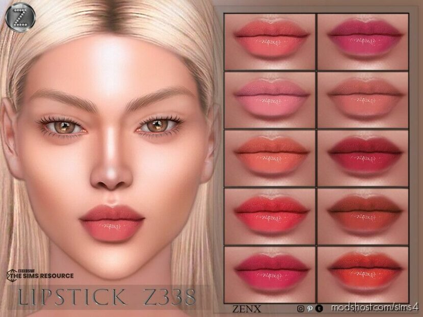 Sims 4 Lipstick Makeup Mod: Z338 (Featured)