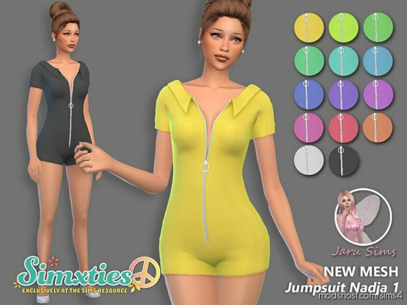 Sims 4 Everyday Clothes Mod: Simxties Jumpsuit Nadja 1 (Featured)