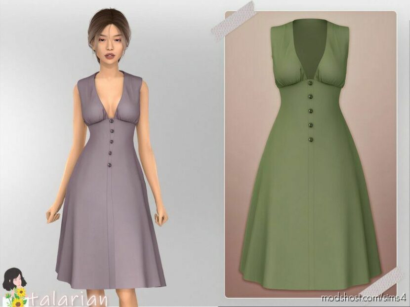 Sims 4 Elder Clothes Mod: Kehlani Dress (Featured)