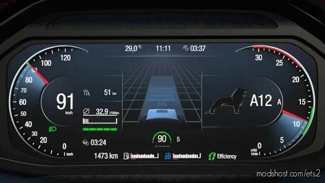 ETS2 MAN Interior Mod: TGX 2020 Improved Dashboard V1.5 (Featured)