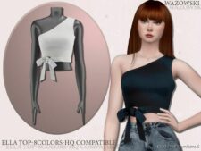 Sims 4 Adult Clothes Mod: Ella TOP (Featured)