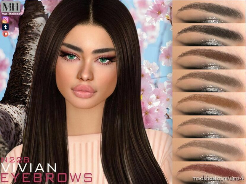 Sims 4 Hair Mod: Vivian Eyebrows N228 (Featured)