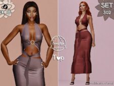 Sims 4 Elder Clothing Mod: SET 302 – Satin Blouse (Featured)