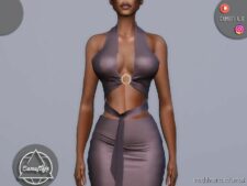 Sims 4 Elder Clothing Mod: SET 302 – Satin Blouse (Image #2)