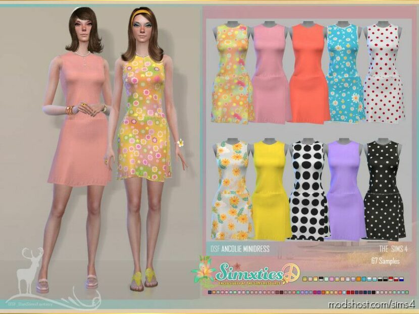 Sims 4 Everyday Clothes Mod: Simxties_ Ancolie Minidress (Featured)