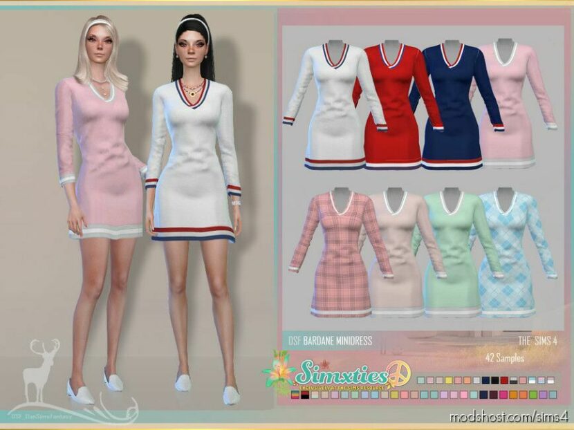 Sims 4 Everyday Clothes Mod: Simxties_ Bardane Minidress (Featured)