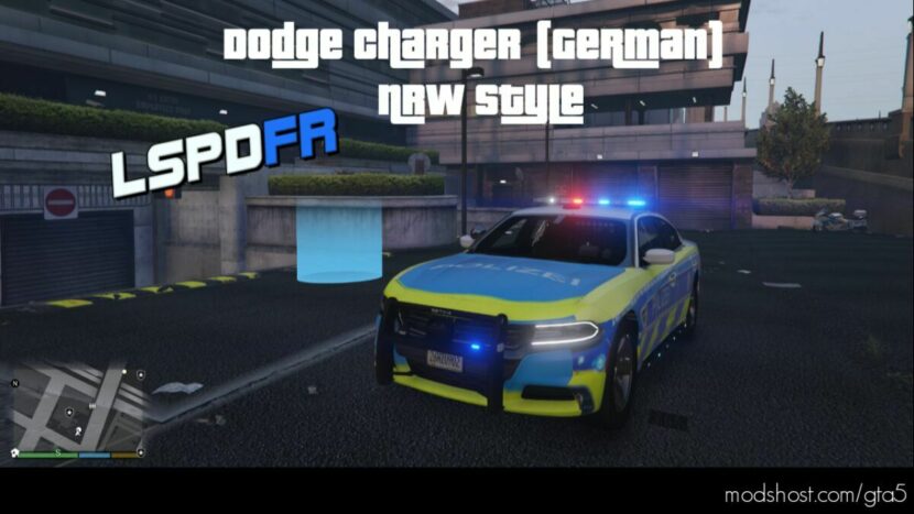 GTA 5 Dodge Vehicle Mod: Charger Polizei NRW Style ELS (Featured)