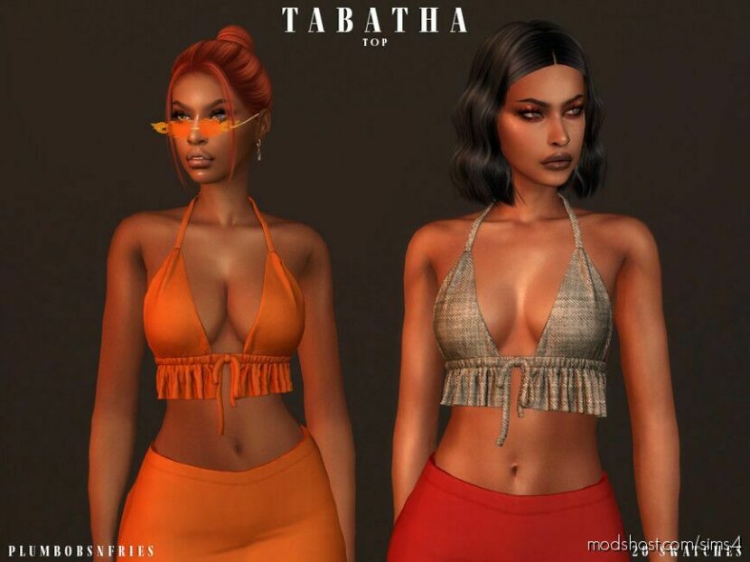 Sims 4 Female Clothes Mod: Tabatha TOP (Featured)