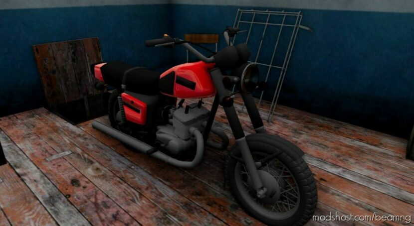 BeamNG Motorcycle Mod: IZH Jupiter 5 V0.5 0.28 (Featured)