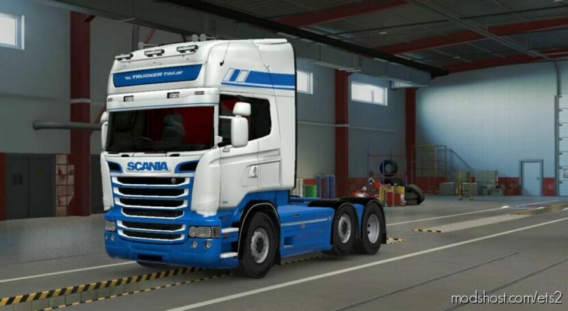 ETS2 Scania Skin Mod: Trucker Tim’s Scania (NEW Livery) (Featured)