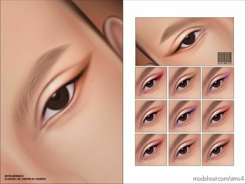 Sims 4 Female Makeup Mod: Eyeliner N225 (Featured)