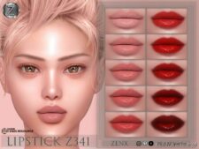 Sims 4 Female Makeup Mod: Lipstick Z341 (Featured)