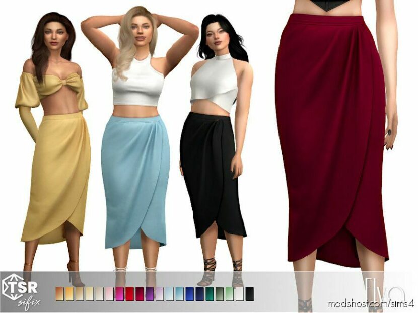 Sims 4 Party Clothes Mod: Elva Skirt (Featured)