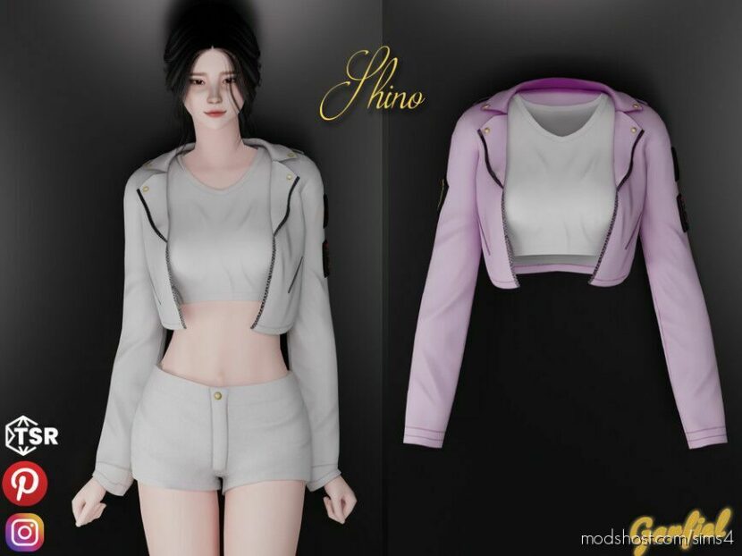 Sims 4 Everyday Clothes Mod: Shino – Leather Jacket With Patches (Featured)