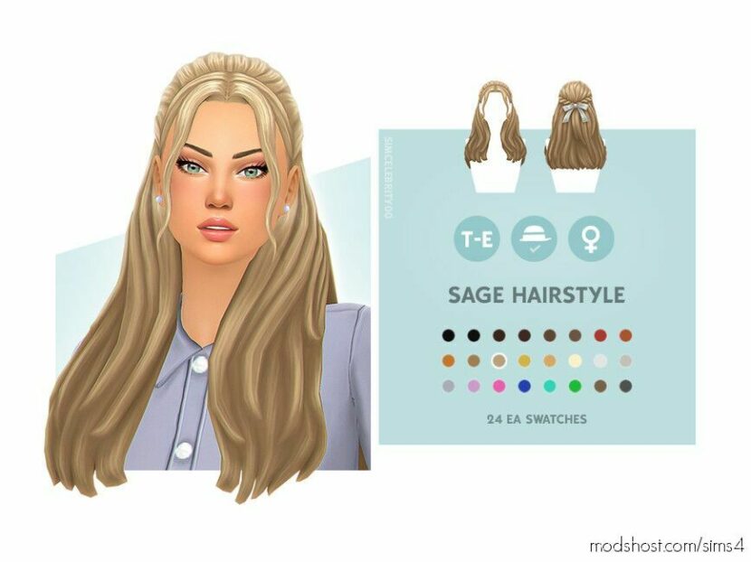 Sims 4 Female Mod: Sage Hairstyle (Featured)