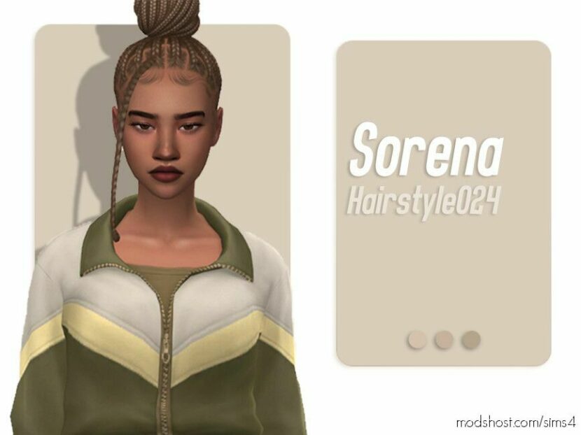 Sims 4 Female Mod: Sorena Hairstyle (Featured)