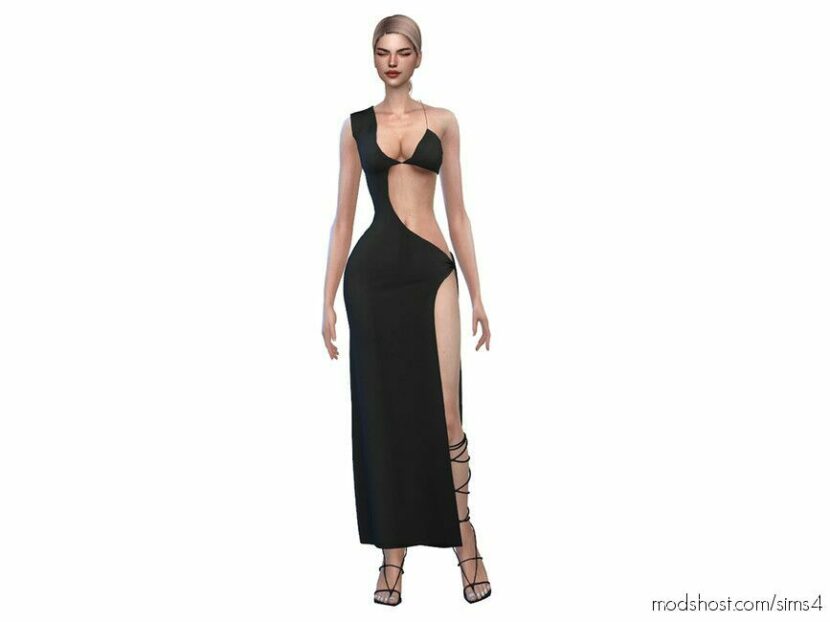 Sims 4 Female Clothes Mod: Babilonia Dress (Featured)