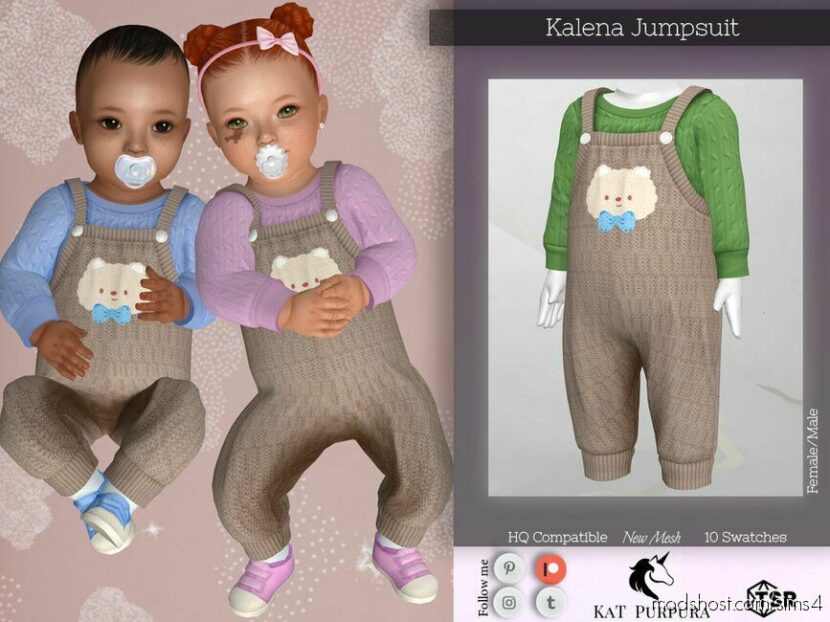 Sims 4 Kid Clothes Mod: Kalena Jumpsuit (Featured)