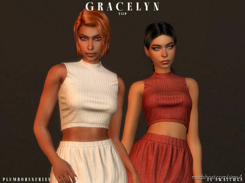 Sims 4 Everyday Clothes Mod: Gracelyn TOP (Featured)