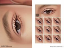 Sims 4 Male Makeup Mod: Maxis Match 2D Eyelashes | N32 | Unisex (Featured)