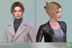 Sims 4 Female Mod: Claw Clip Hairstyle – G129 (Featured)