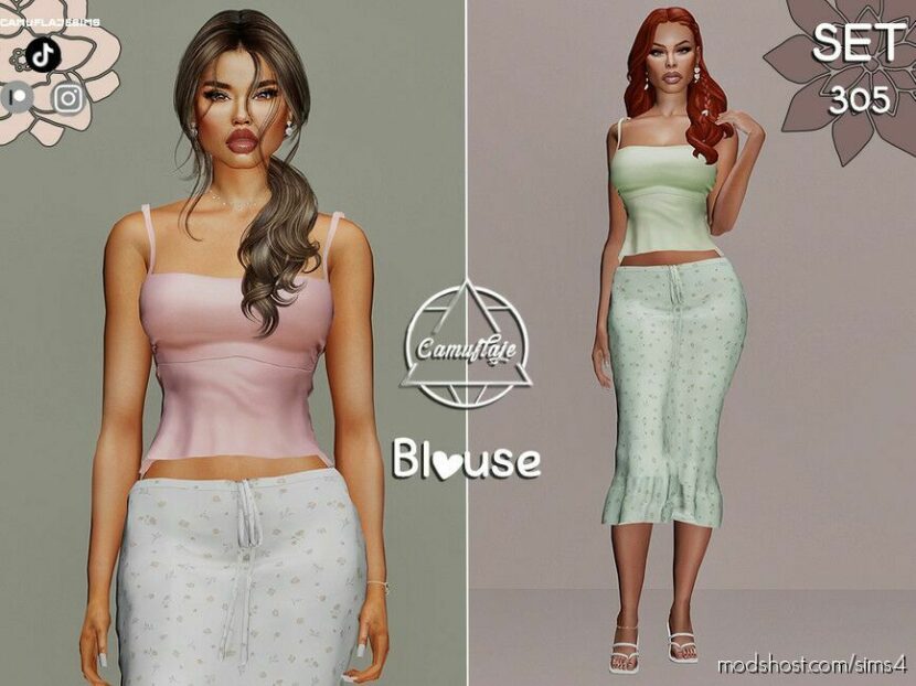 Sims 4 Everyday Clothes Mod: SET 305 – Blouse (Featured)